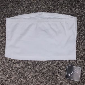 Zaful Tops - Brand new white tube top with butterfly embroidery Zaful Tops - Brand new white tube top with butterfly embroidery